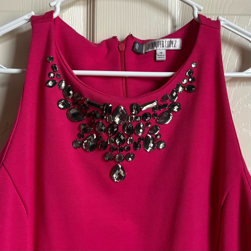 JENNIFER LOPEZ Jewel Embellished Sheath Dress - Picture 4 of 8